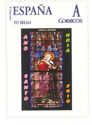 Sello personalizado. Noia. Ano Santo 2010. Santiago Vidriera Igrexa San Martiño.jpg