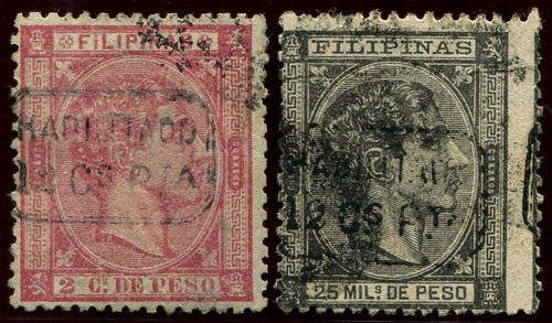 habilitados en 1878 12cs sobre 2 ct rosa y 25m negro
