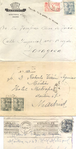 Marca lineal Después de la salida del Expres,Certificado de La ramallosa (Pontevedra) Nitida estampación del rodillo de la Feria de Muestras del 1946