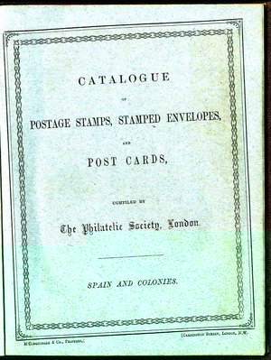 Portada del catálogo de 1.878. 48 páginas.