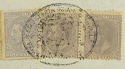 PlicaJudicialEd.204 (4), 207. CHELVA a VALENCIA. 25 cts. (3) y 1 pta. Mat. ovalado SECRETARIA DE GOBIERNO DE LA PROVINCIA DE VALENCIA. Det2.jpg