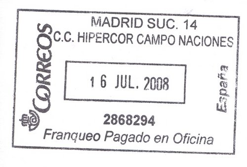 FPO. AF-103. Madrid Suc. 14. C.C. Hipercor Campo Naciones. 2868294. 2008-07-16.jpg