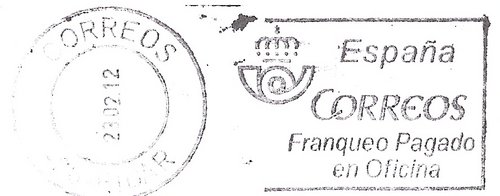 FPO. AF-106. CORREOS / -20-EIBAR / 23.02.12