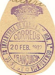 1912 TERCER REGIMIENTO DE INFANTERIA DE MARINA PRIMER BATALLON PRIMERA COMANDANCIA