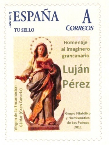 Sello personalizado. Las Palmas de Gran Canaria. 2011. Homenaje a Luján Pérez.jpg