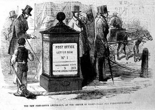 1855 Earl Carlisle Post Office Letter Box Fleet London Detalle 2.jpg