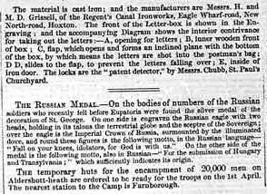 1855 Earl Carlisle Post Office Letter Box Fleet London Texto 6.jpg