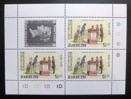 BARBUDA 1979 FIRST PILLAR BOX SHEET SC# 383 MNH 0067.jpg