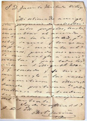 Interior carta 5 de agosto de 1862
