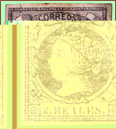 Falso Postal Tipo I del 2 Reales 1860
