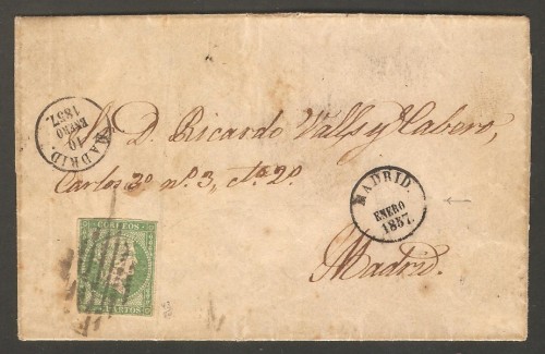 correo int. Madrid - fil. líneas cruzadas - fechador circular pequeño tipo D-56 CPE - pbp -.jpg