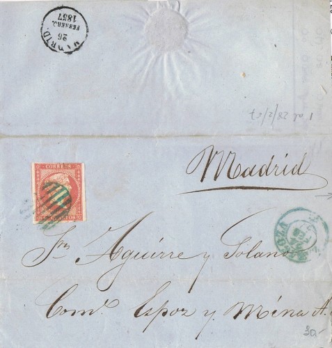 Fechador de llegada del 26 de febrero de 1857