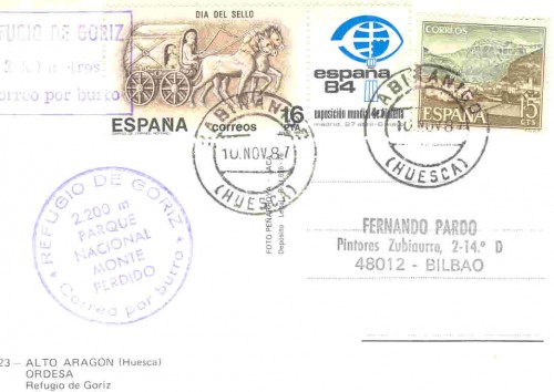 Sabiñanigo. Correo burro..jpg