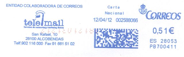 Franqueo digital. Azul. PB700411. 28053. Carta nacional. 2012-04-12. Baja.jpg