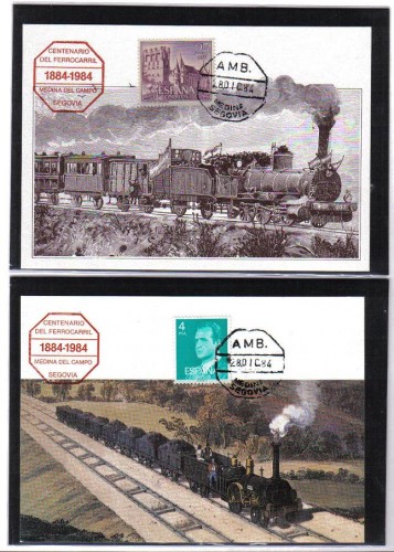 Tarjetas ferrocarril Segovia- Medina del campo