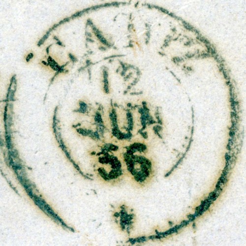 Cádiz, fechador verde de 1856