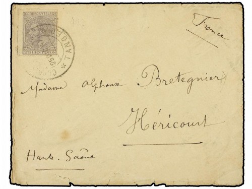 Ed.204. 1887. TANGER a FRANCIA. 25 cts. gris, mat. CORREO ESPAÑOL-TANGER.jpg