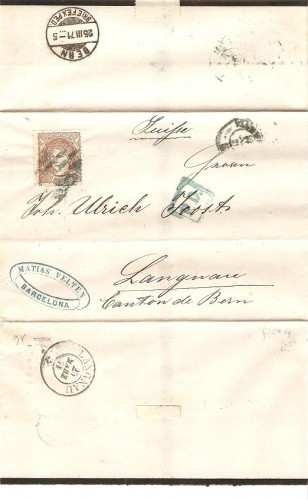 Valencia a Suiza - carta de luto - barras limadas - franqueo 200 mils ...¿.jpg
