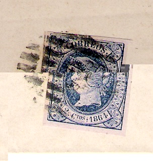 Sello 2 cuartos 1864