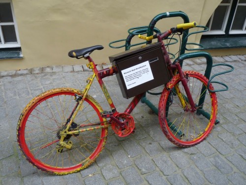 la pinta que tiene la bici de ser robada