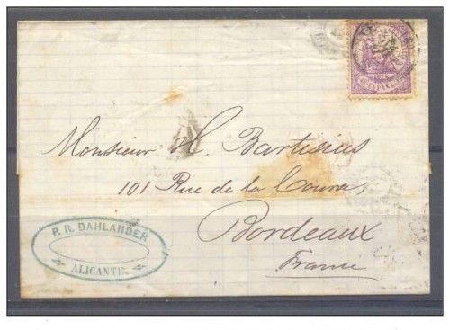 CORREO A FRANCIA 40 C. LILA ALEGORIA