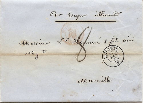 ENVUELTA CIRCULADA EN 1858