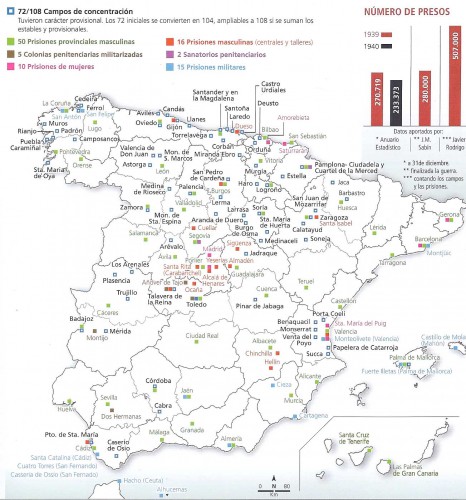 Mapa penitenciario guerra civil