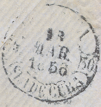 Llegada a La Habana marzo 1856