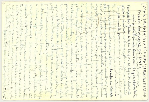 Prisión Provincial de Salamanca dorso 1937