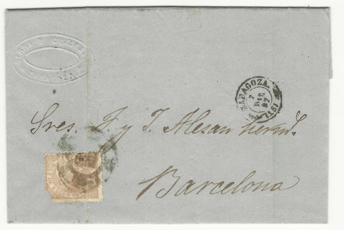 Carta Zaragoza 1867