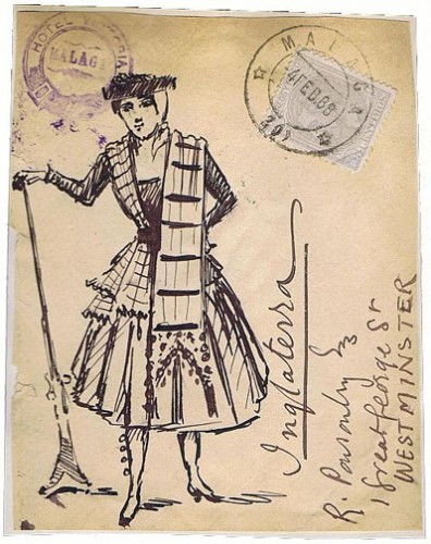 1888. Frontal de Malaga a Westminster. Dama Ilstrada