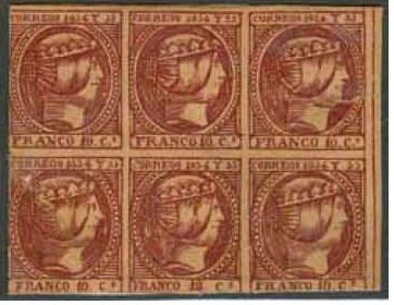 Bloque de seis del edifil nº2