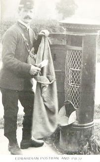THE LETTER BOX STUDY GROUP POSTCARD, No 52. EDWARDIAN POSTMAN & POST BOX20 ok.jpg