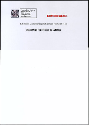 Portada Informe Valoración Filatélica