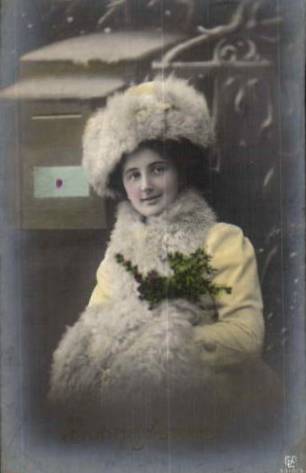 1158,GL Co 3310-3 Frau Briefkasten Pelzhut Pelz Schal rev Ok.jpg