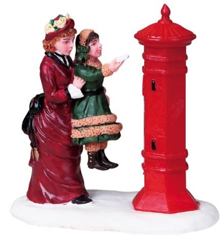 Lemax Mutter mit Kind am Briefkasten ANr. 82506 Lichthaus Zubehör Winterdorf.jpg