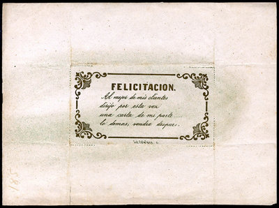 Felicitación del Cartero - 1855 Anverso