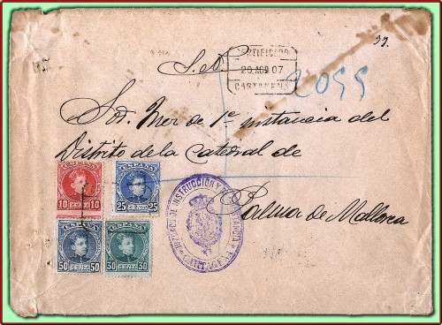 243 variedad dentado desplazado en carta Certificada