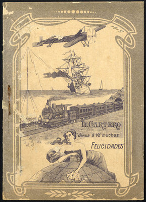Felicitación del Cartero - Madrid 1915 librillo-anv