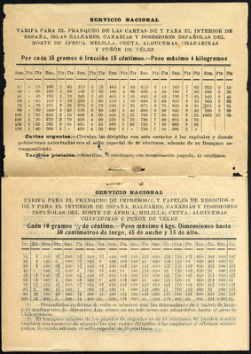 Felicitación del Cartero - Madrid 1915 librillo-un interior