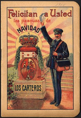 Felicitación del Cartero - Barcelona 1915 librillo-anv