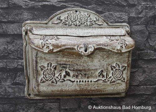 BRIEFKASTEN WANDBRIEFKASTEN GUSSEISEN ANTIK STIL LANDHAUSSTIL SHABBY GRÜN.jpg