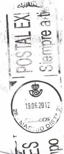 Rodillo AF-11. Correos. 28 - Madrid Distº 21. 2012-06-19.jpg