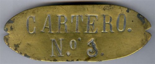 Chapa identificativa. Cartero. N.º 1 Anverso. Baja.jpg