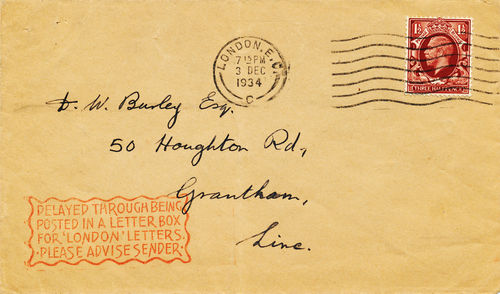 1934 Cover Delayed through being posted in a letter box.....jpg