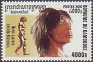 Sellos extranjeros. Camboya. 2001-10-25. Emisión. Hombres prehistróricos. 4000 R.jpg