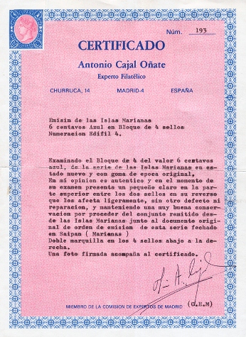 Certificado Cajal