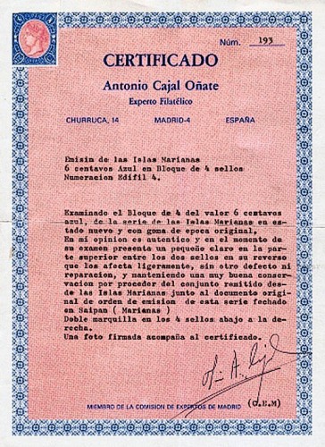 Certificado Cajal