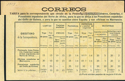 Felicitación del Cartero - Genérica 1919-dors