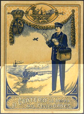 Felicitación del Cartero - Gerona 1920-anv